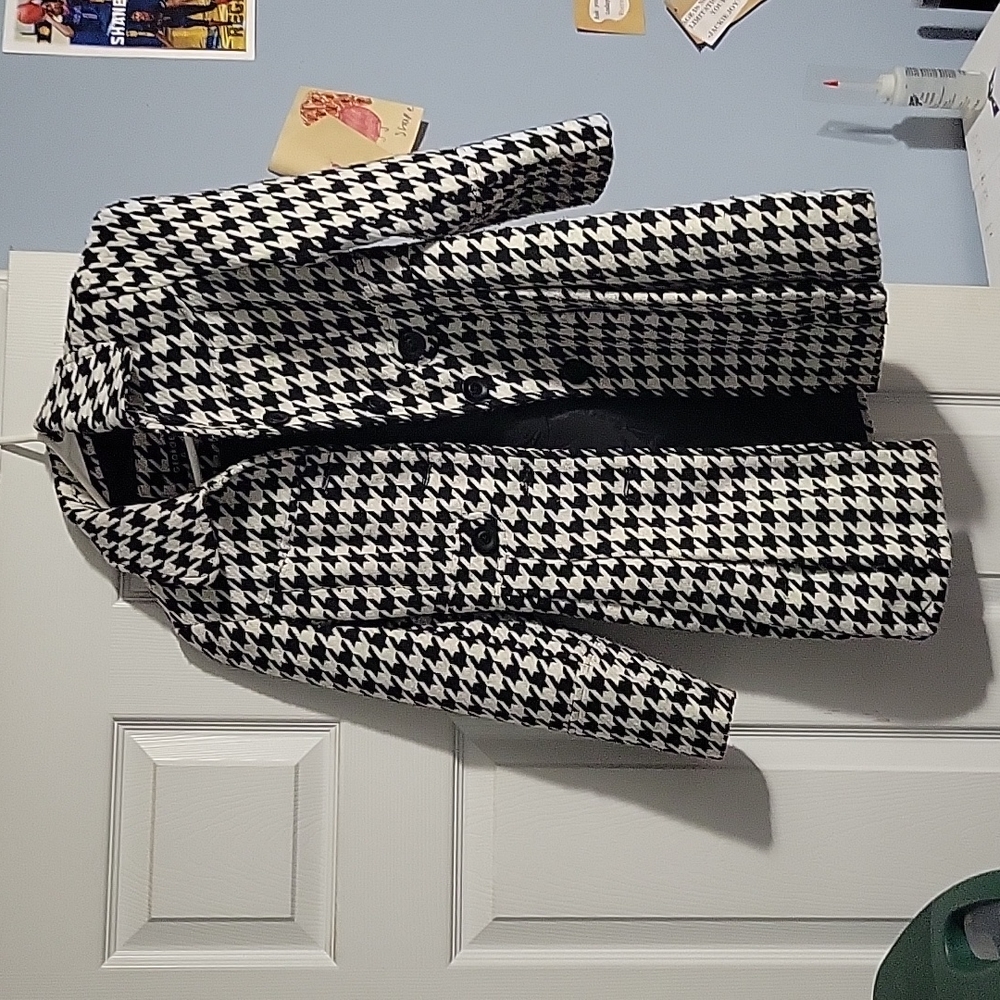 George houndstooth peacoat